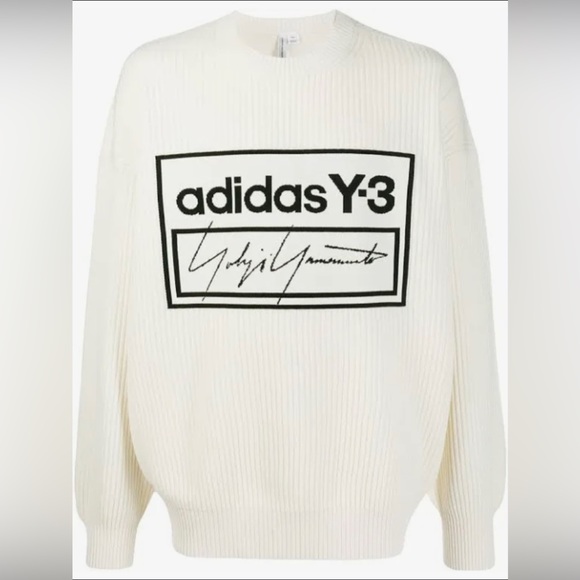 Y-3 YOHJI YAMAMOTO ADIDAS TECH KNIT CREWNECK SWEATER ECRU/WITH BEANIE! - Picture 2 of 13